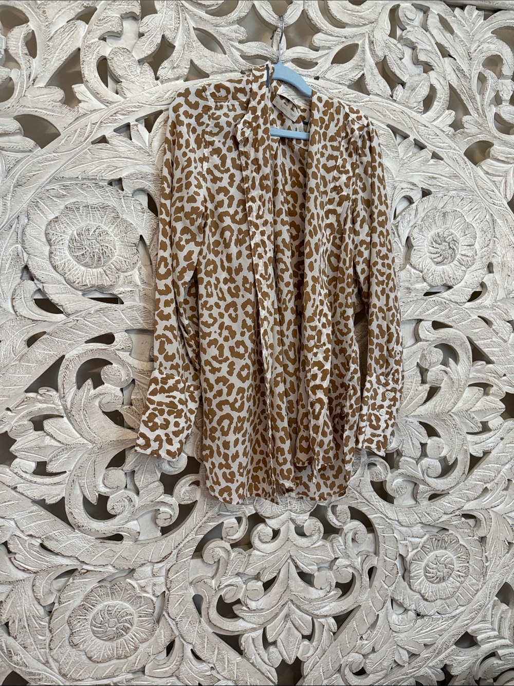 J. Crew Tan and White Leopard Print Girls' Blouse